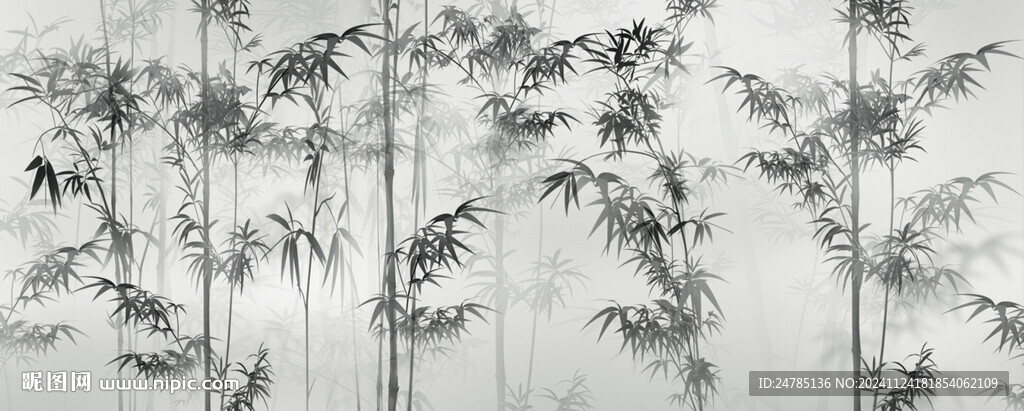 水墨竹子