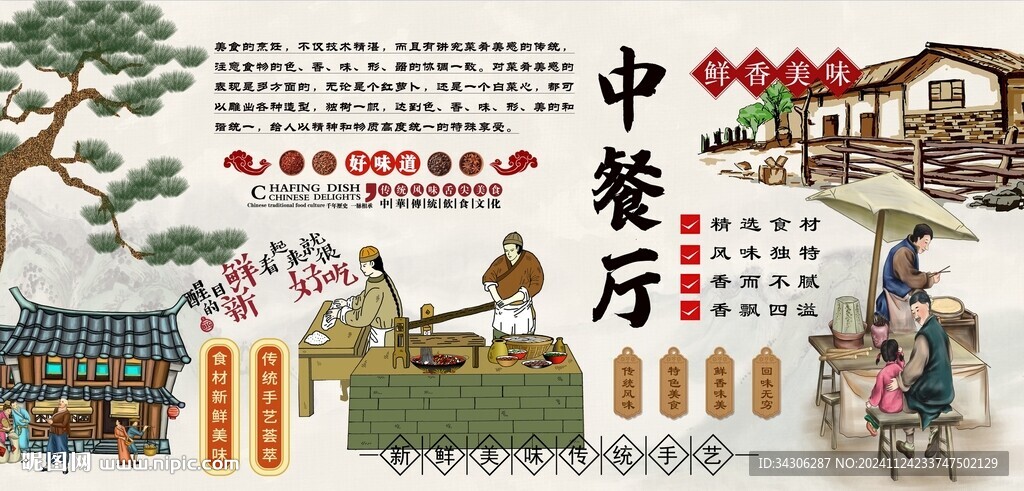 中餐厅背景墙