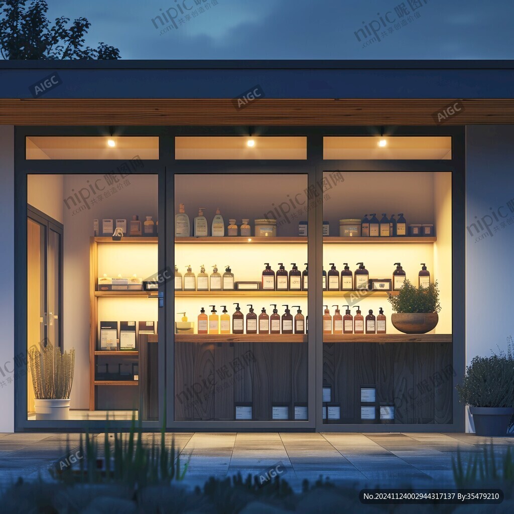 现代酒庄橱窗