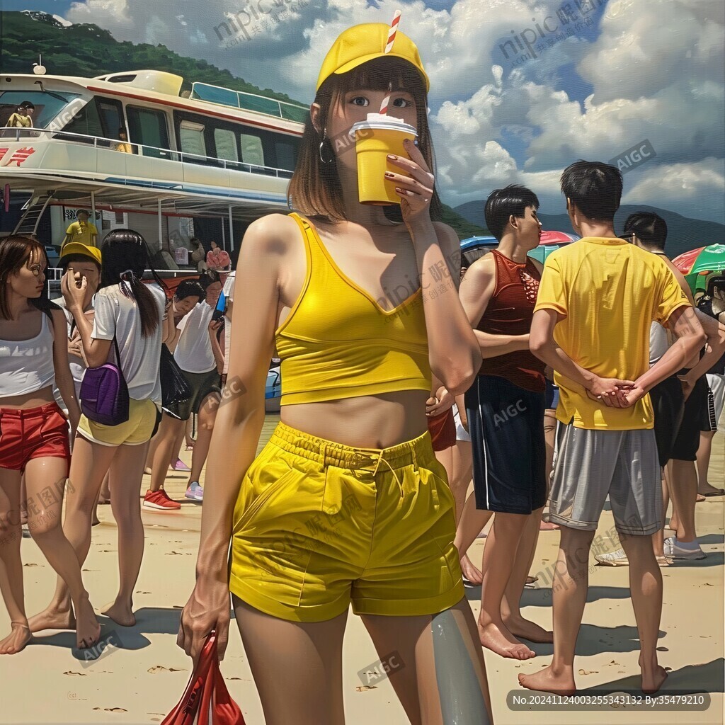 超短裤美女