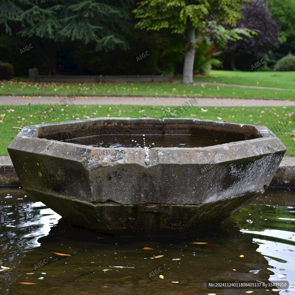 石盆接水
