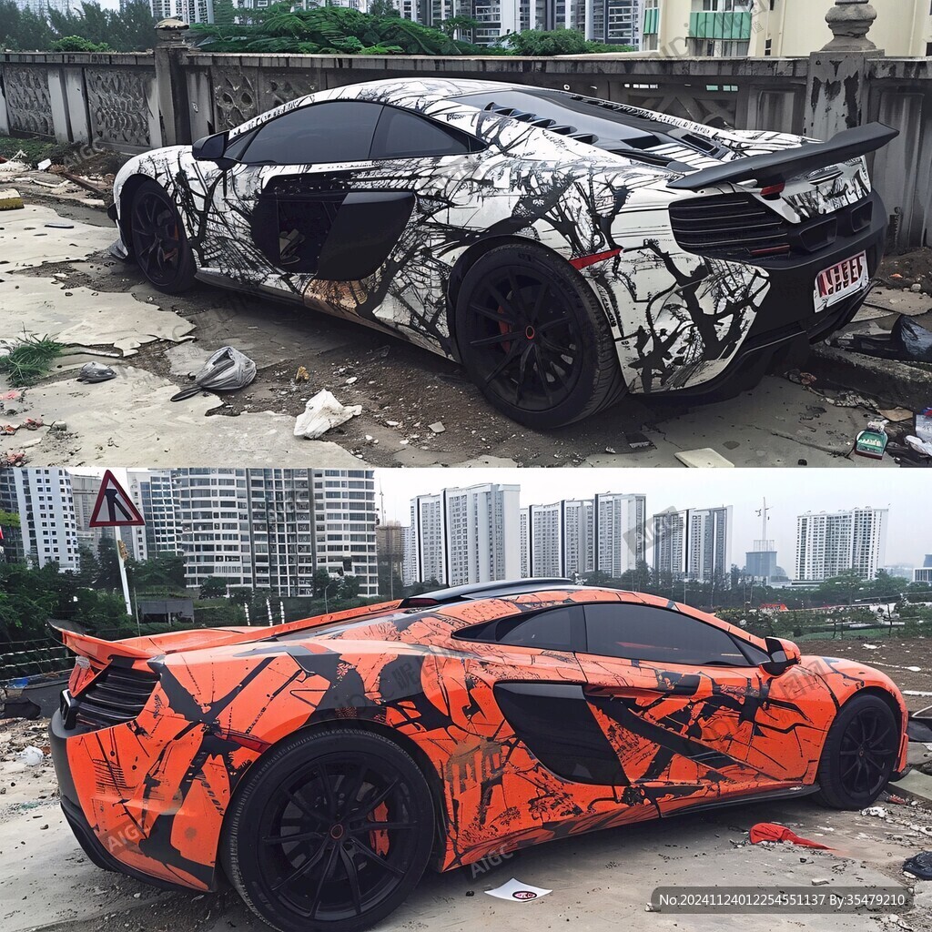 破烂跑车素材
