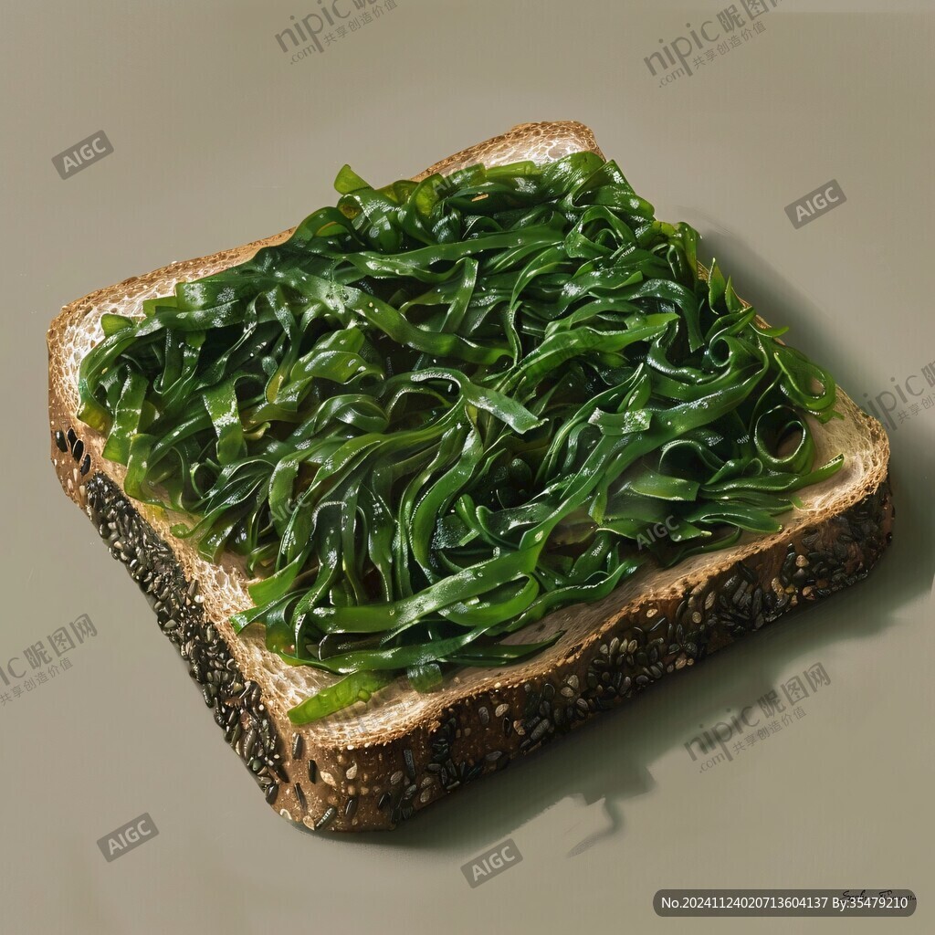 绿色食物面包