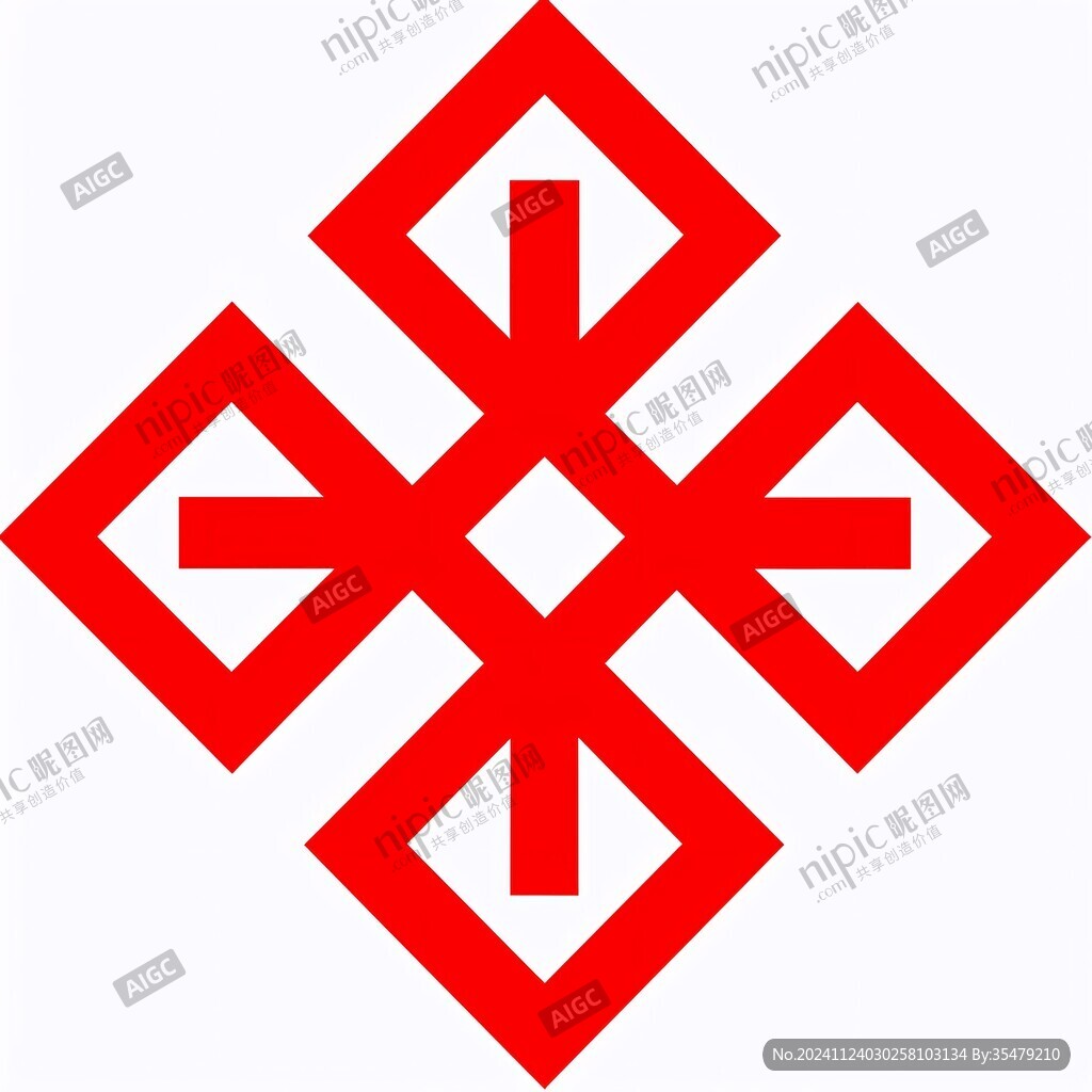 十字花纹标志logo