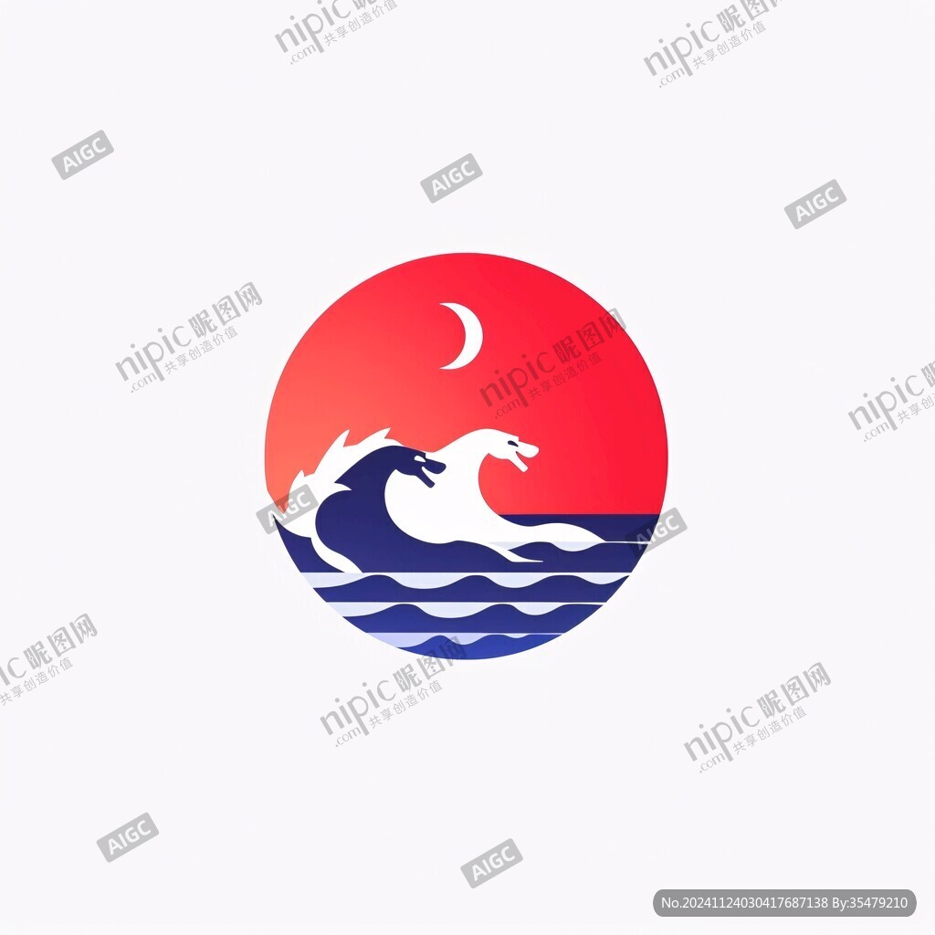 日式海浪logo