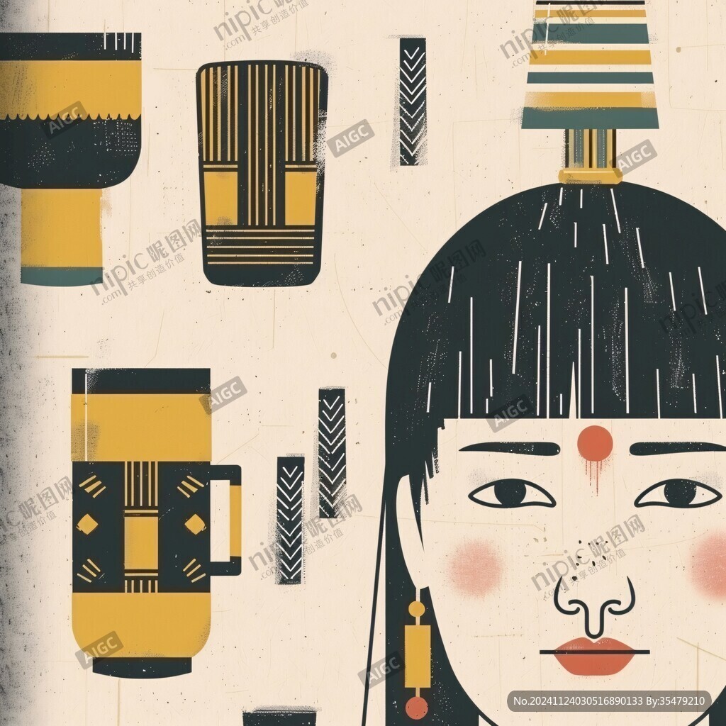 高山族女孩插画