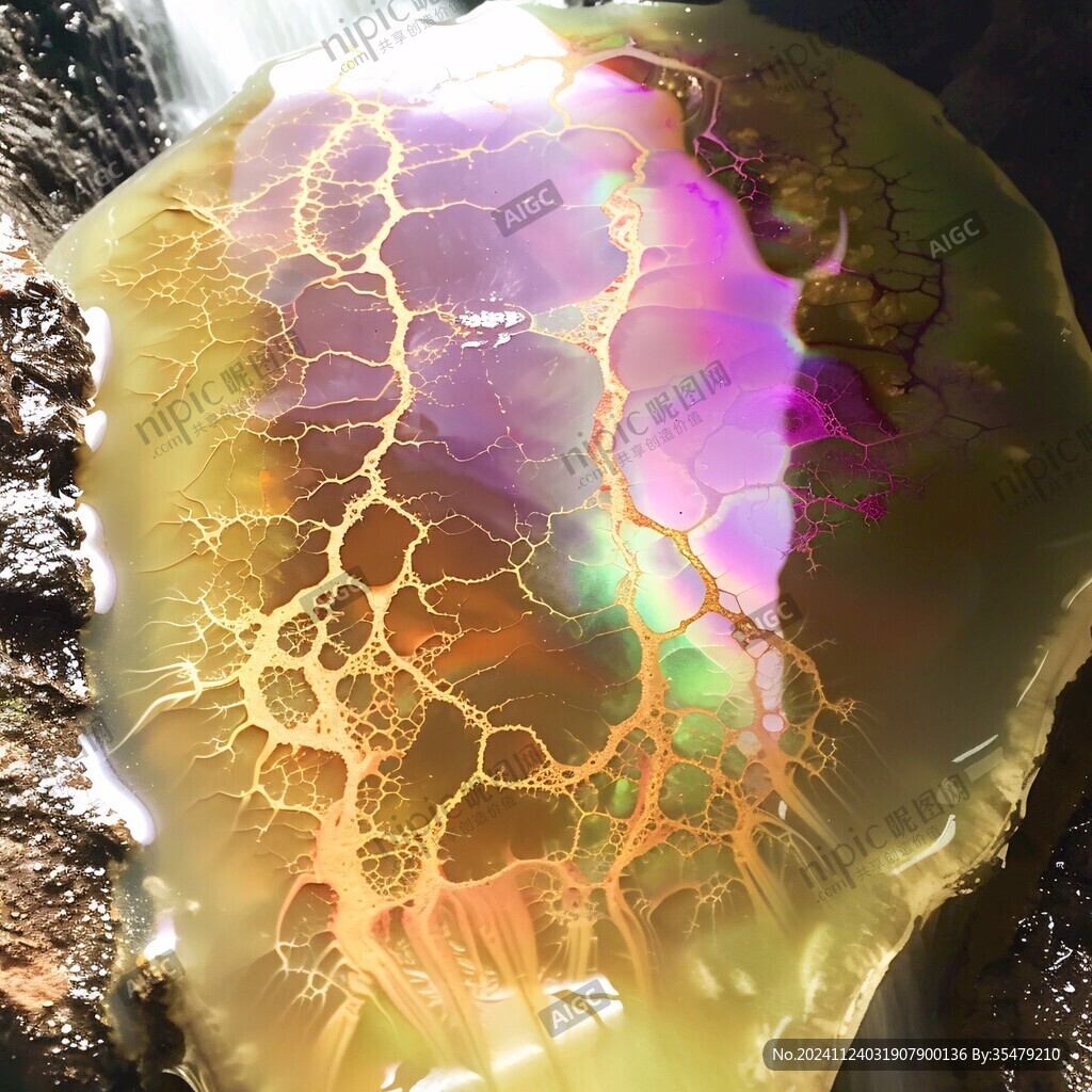 彩色梦幻溪水高山泉水