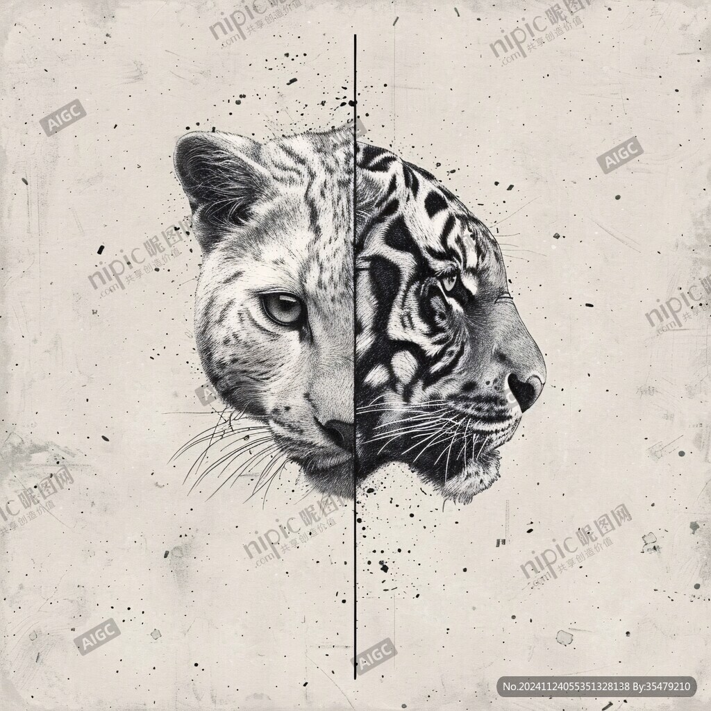 马虎面意境画