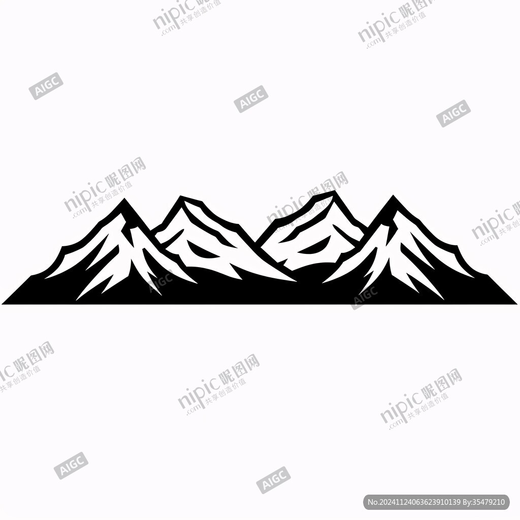 山脉群山大山logo