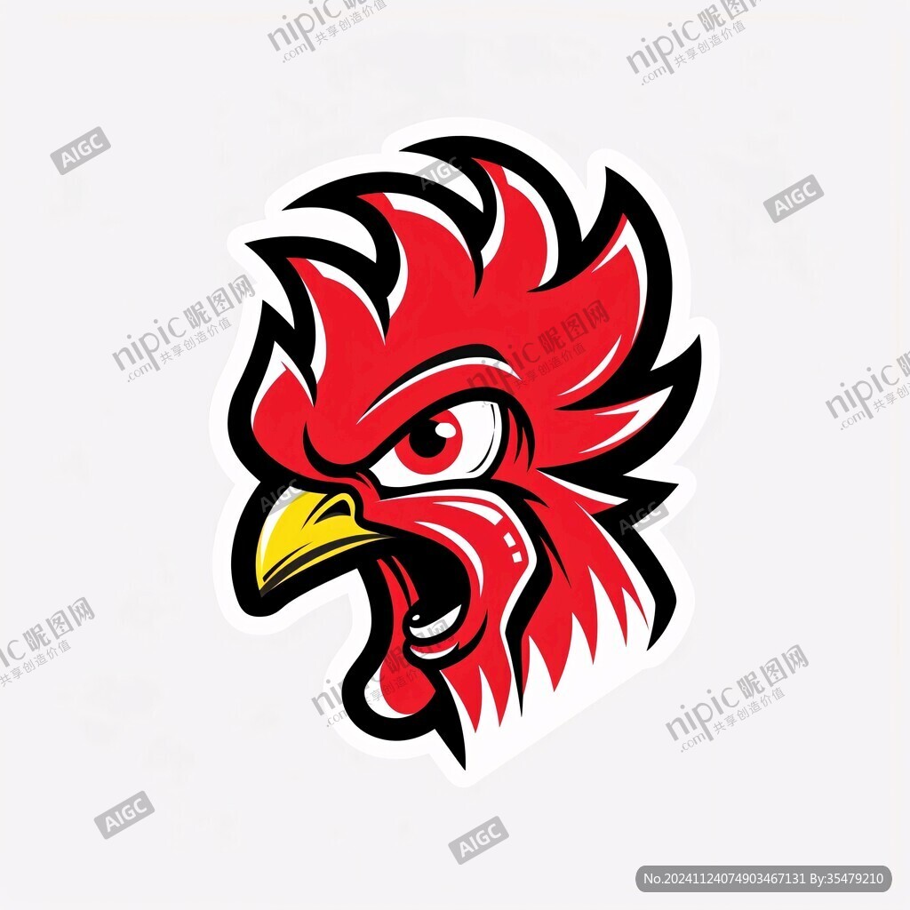 鸡头logo