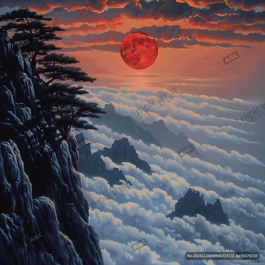 旭日东升画