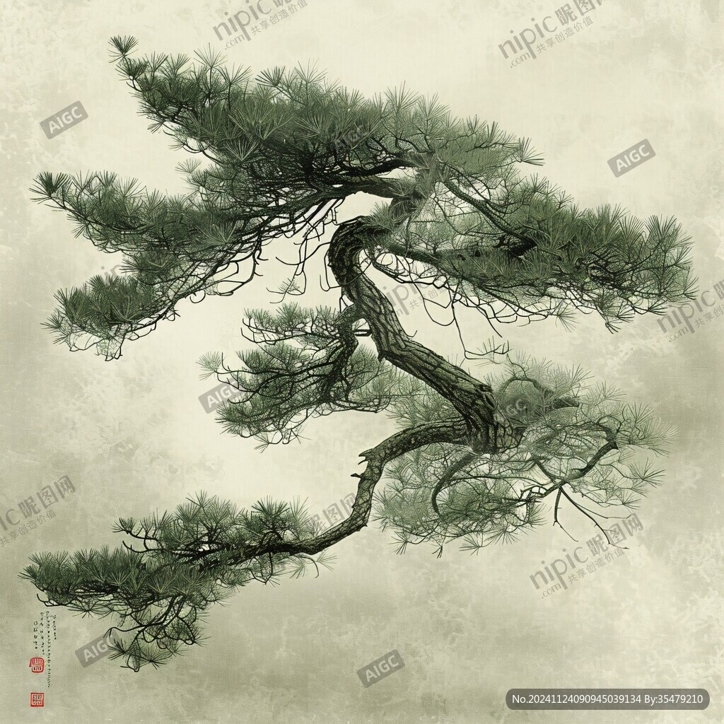 松柏装饰画