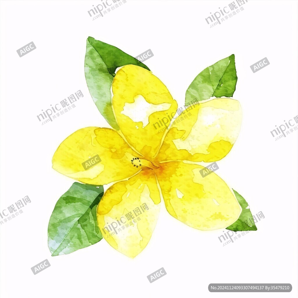 黄色小花插画