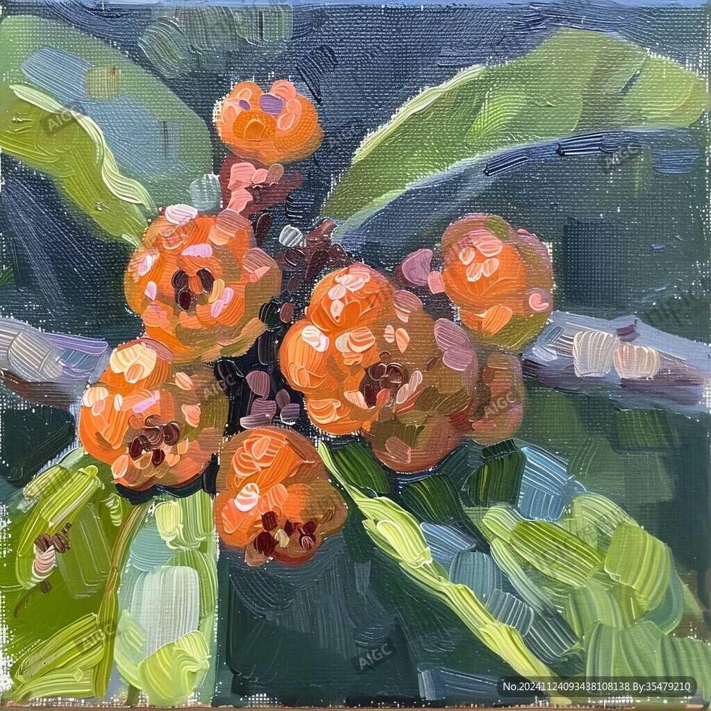 荔枝油画