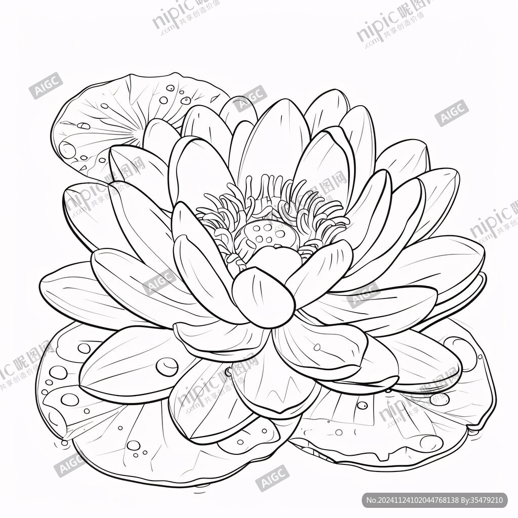 睡莲线描