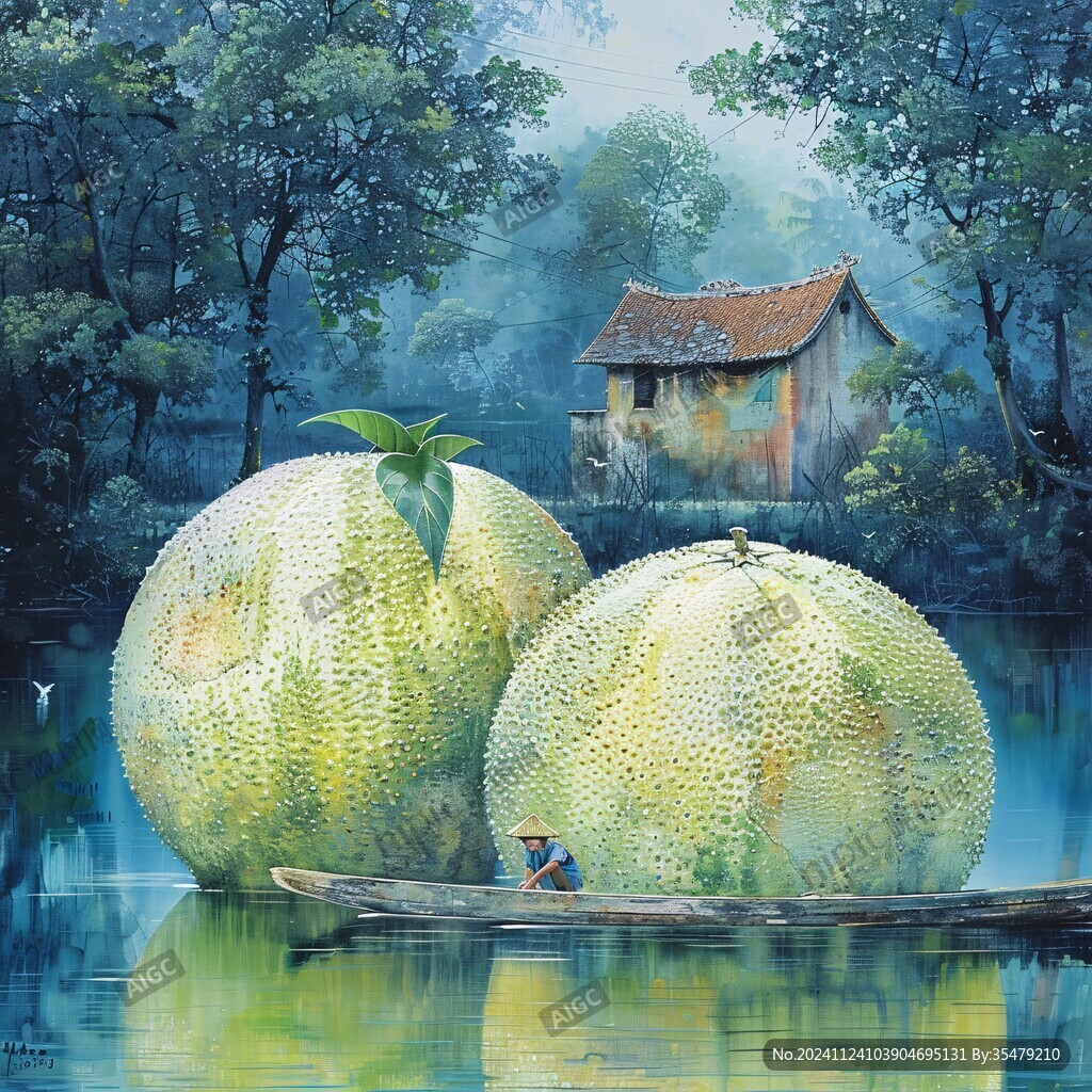 玲珑蜜瓜插画