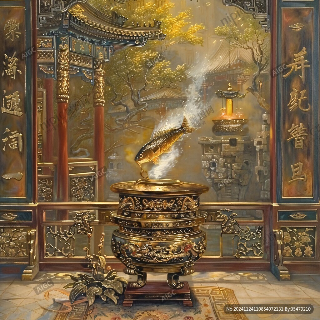 皇宫大气仙鹤