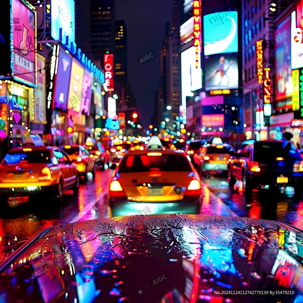 雨夜行人与车辆