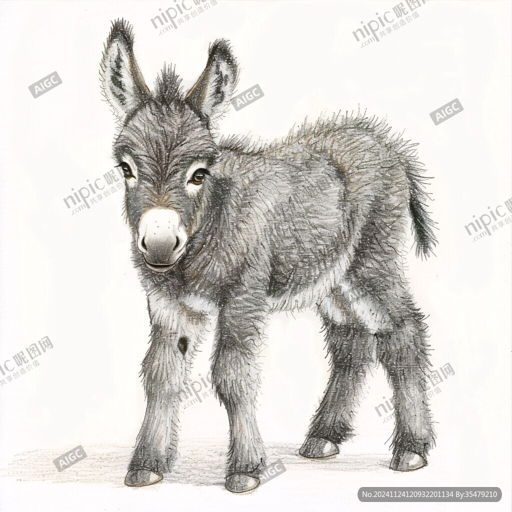 小毛驴插画