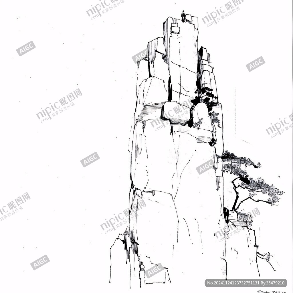 太姥山钢笔画