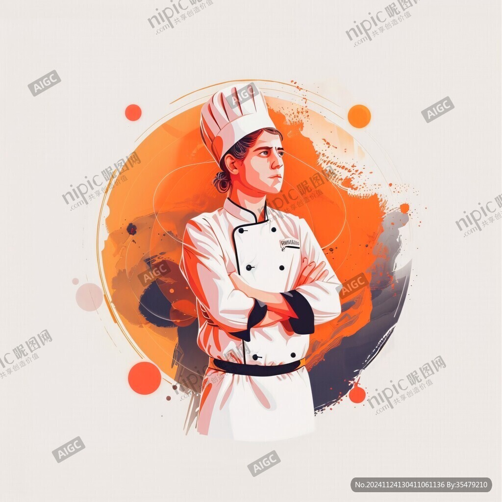男厨师插画