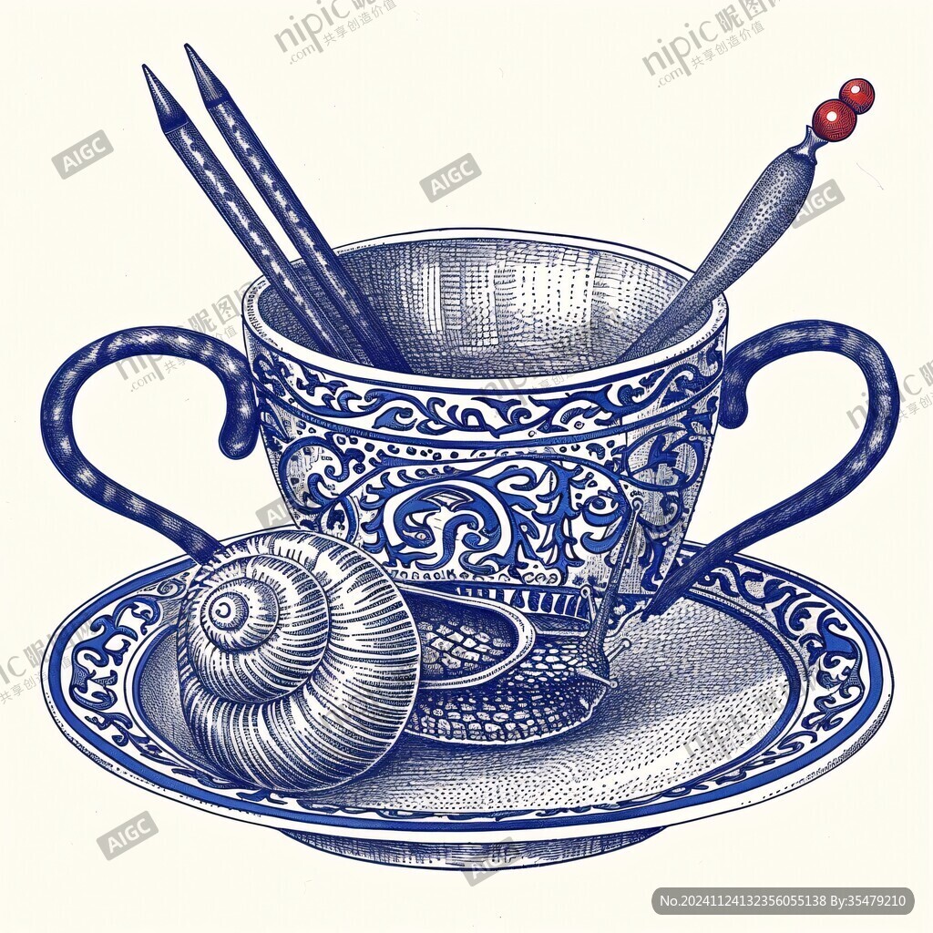 欧美餐具图稿