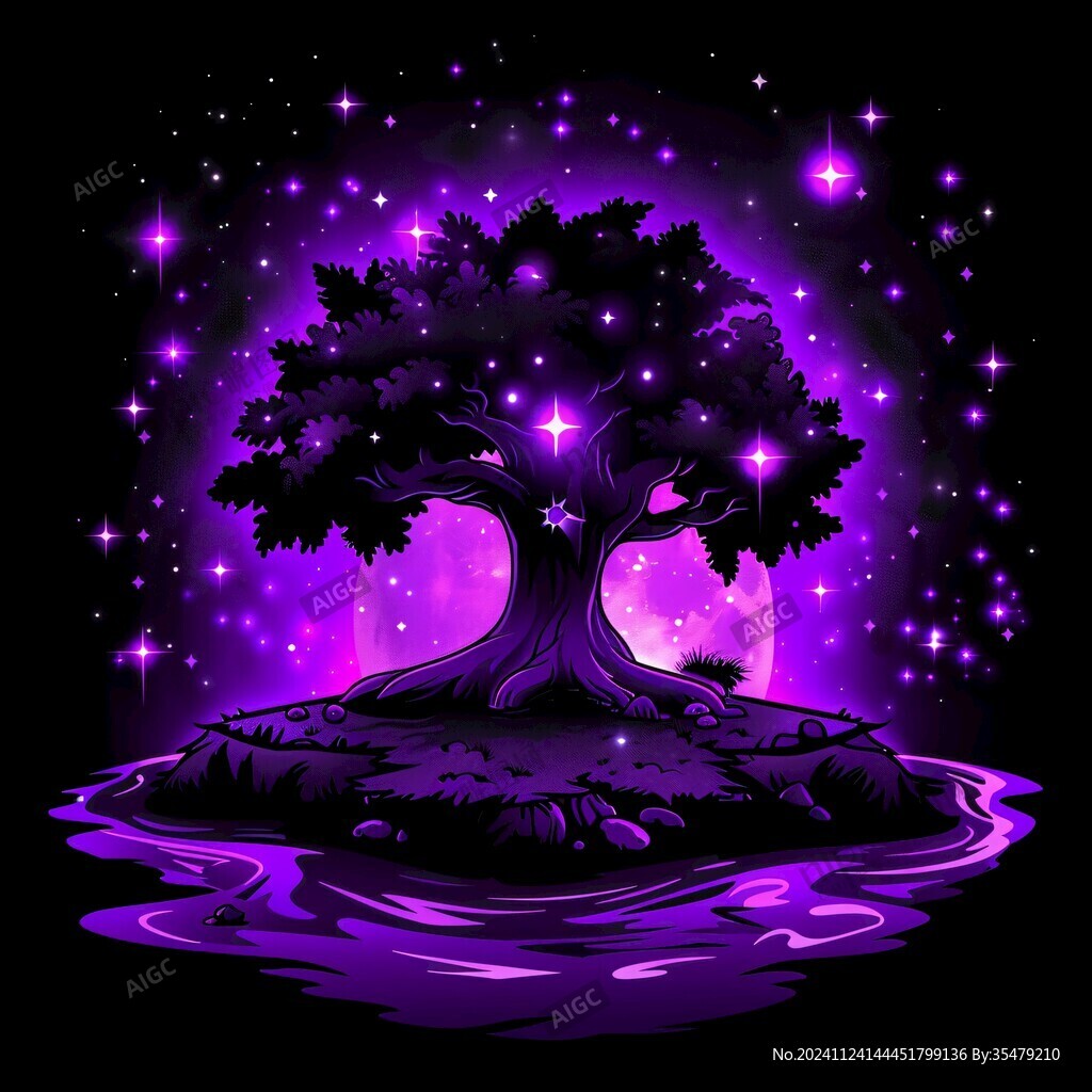 神秘梦幻的大树
