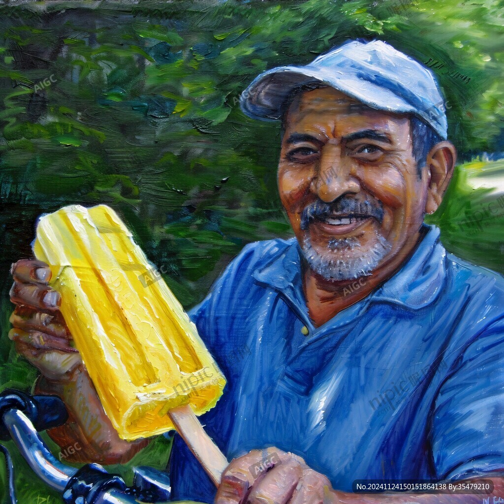 卖冰棍插画