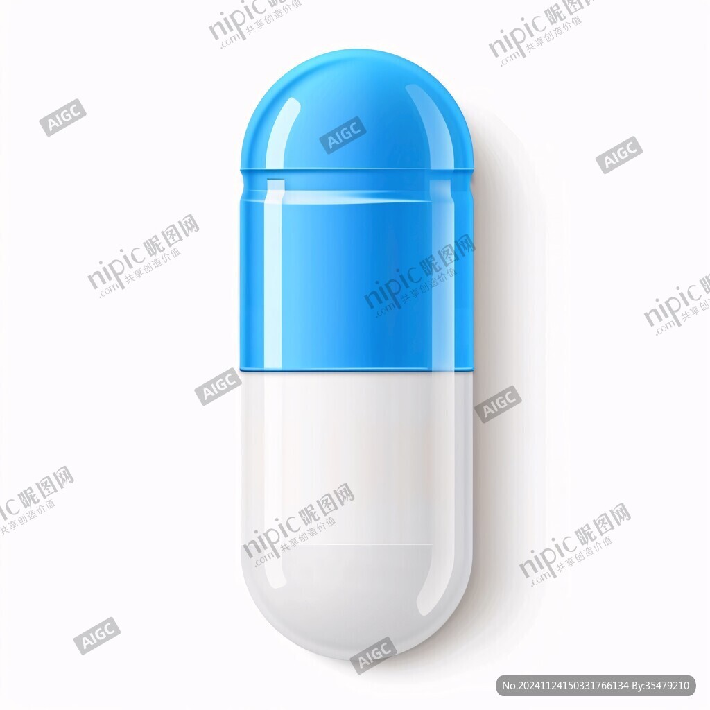 蓝色胶囊药品