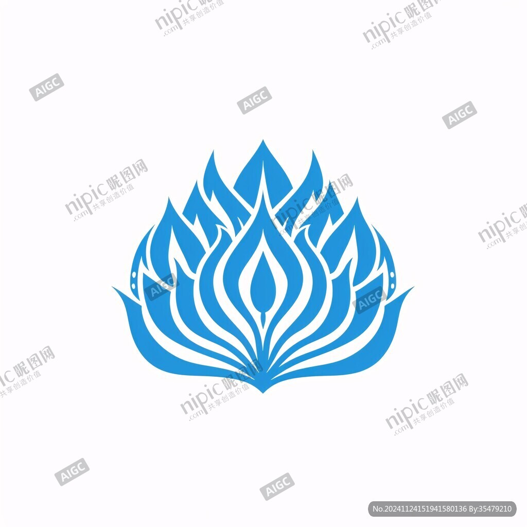 蓝莲花标志设计