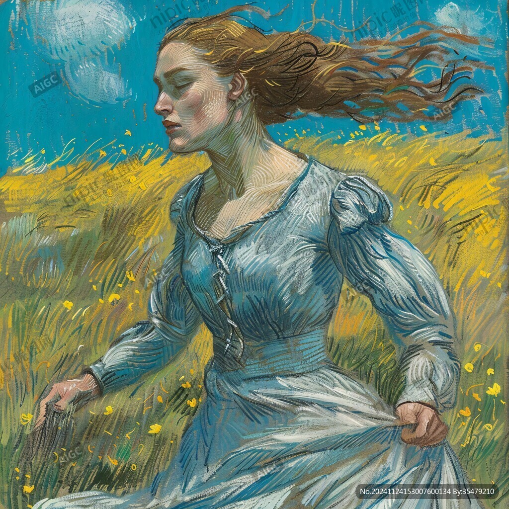 少女油画