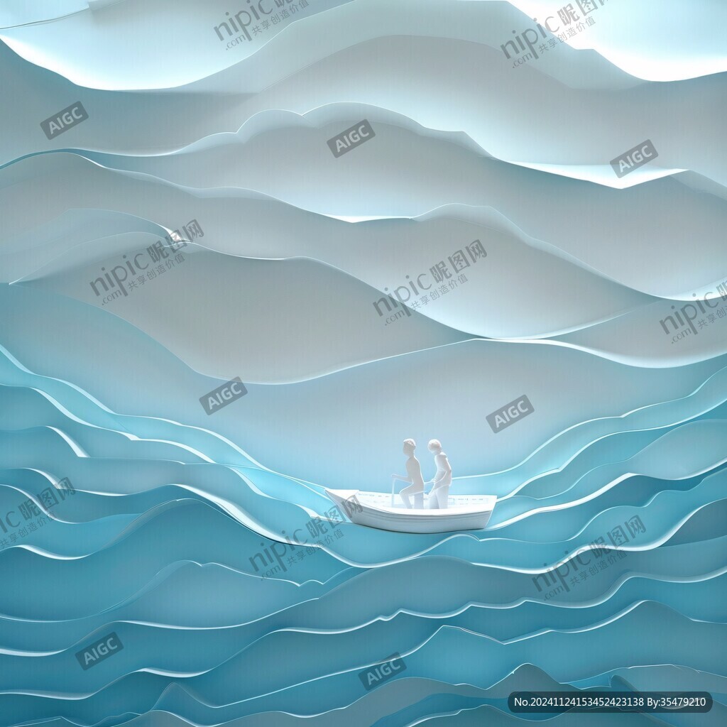渔船包装插画