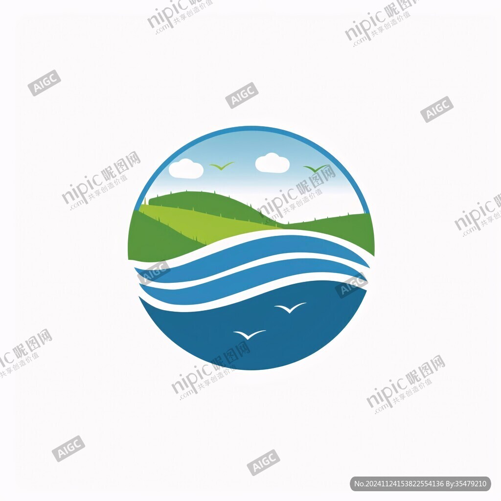 河流logo标志