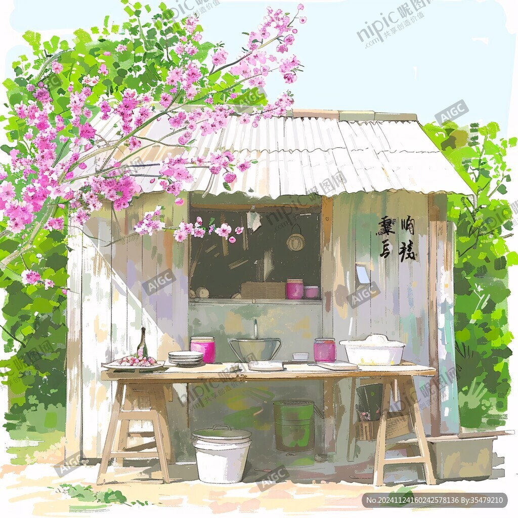 农家乐插画