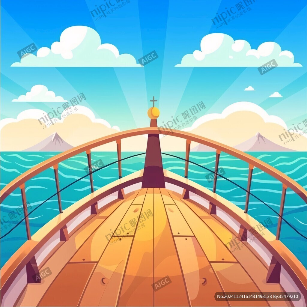 栈桥插画