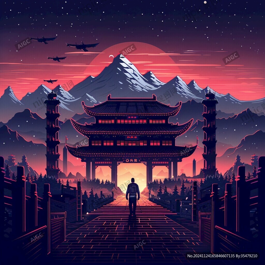 黄鹤楼插画