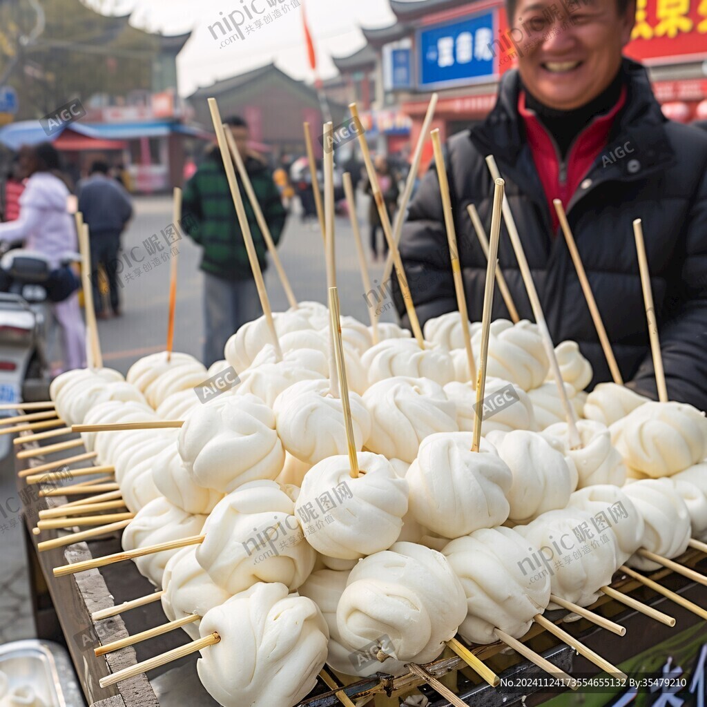 庙会集市小吃