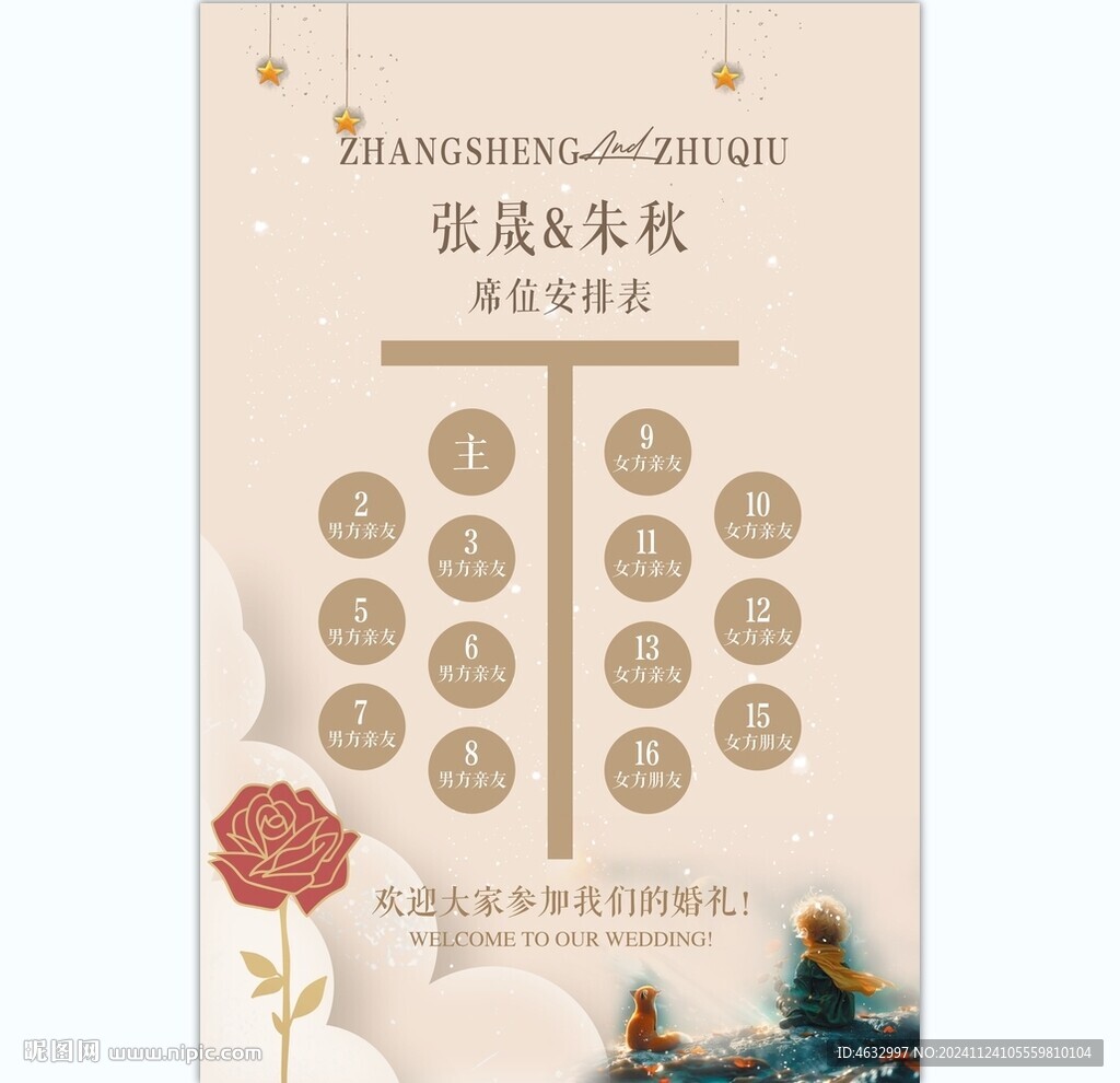 婚礼席位图