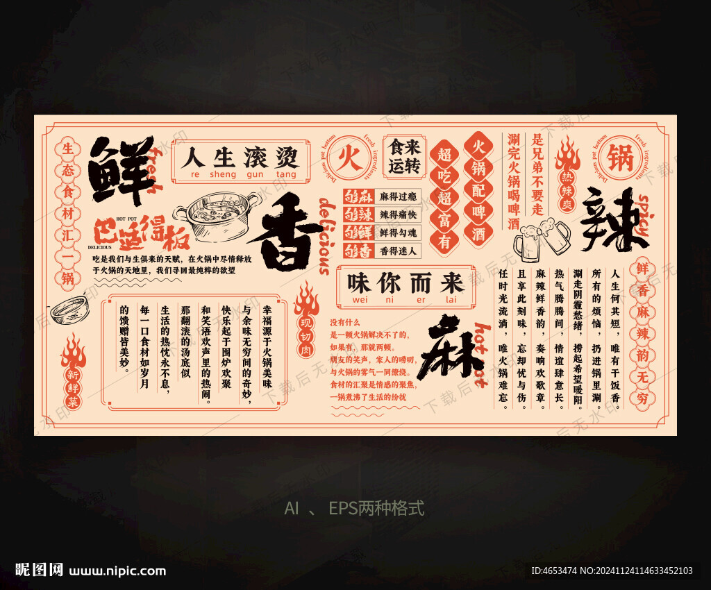 火锅店文化墙