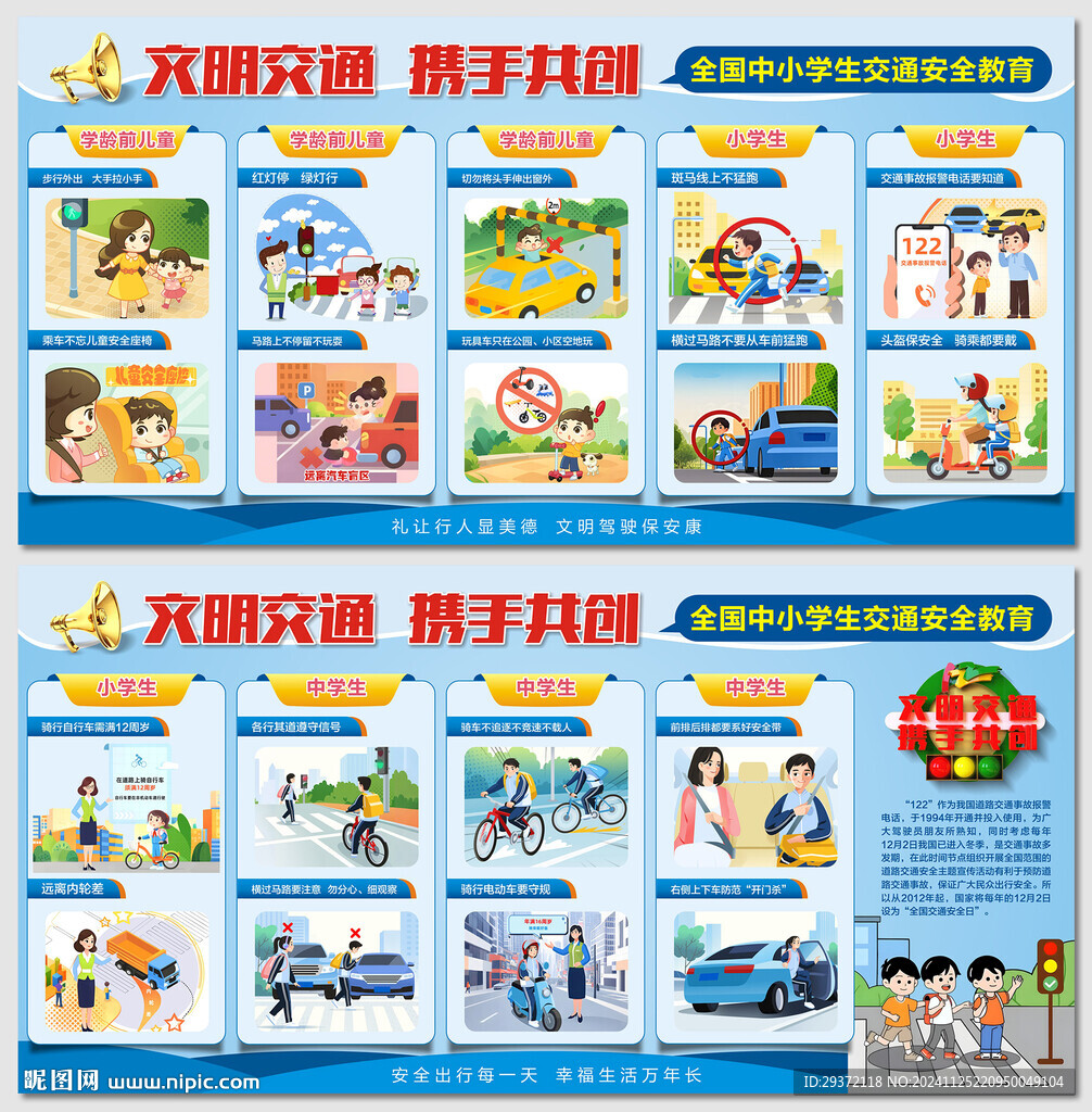 全国中小学生交通安全教育展板