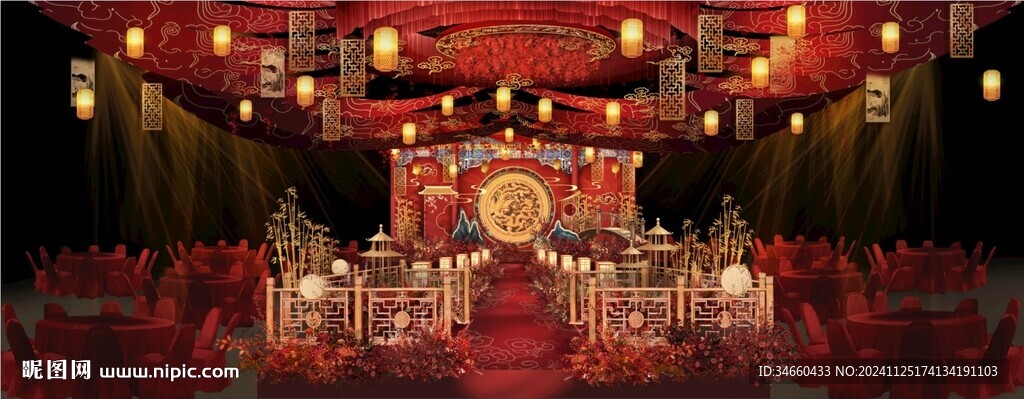 中式婚礼效果图