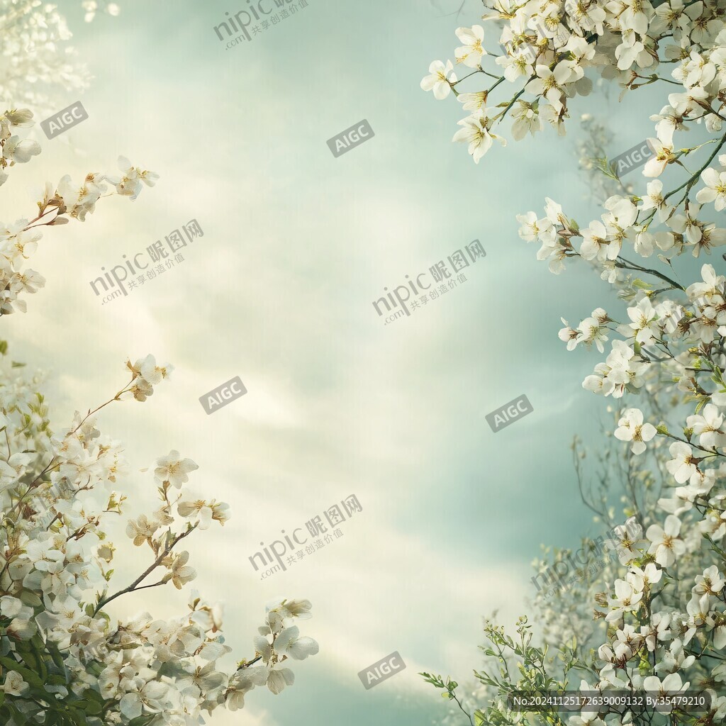 杏花暖色背景
