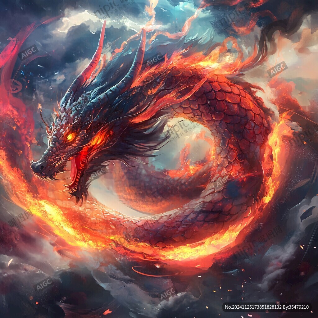 古风龙插画
