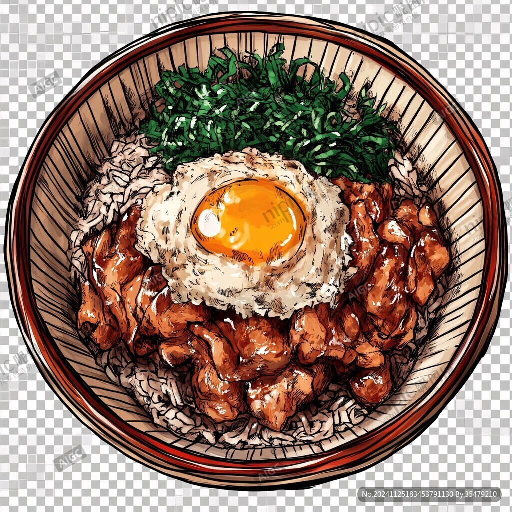 卤肉饭插画