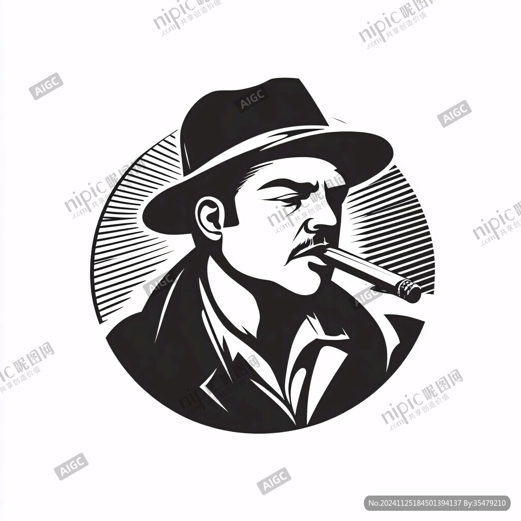 抽烟男人logo