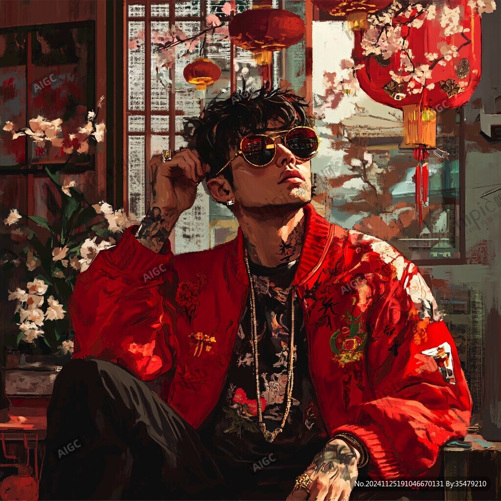 酷帅潮流插画