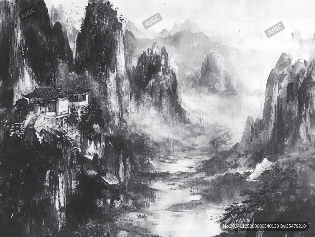 全景水墨画