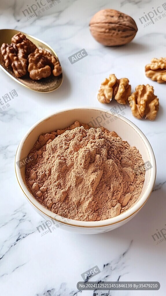 核桃粉素材