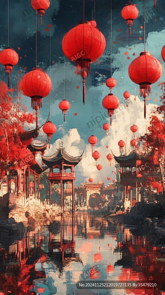 唯美红灯笼