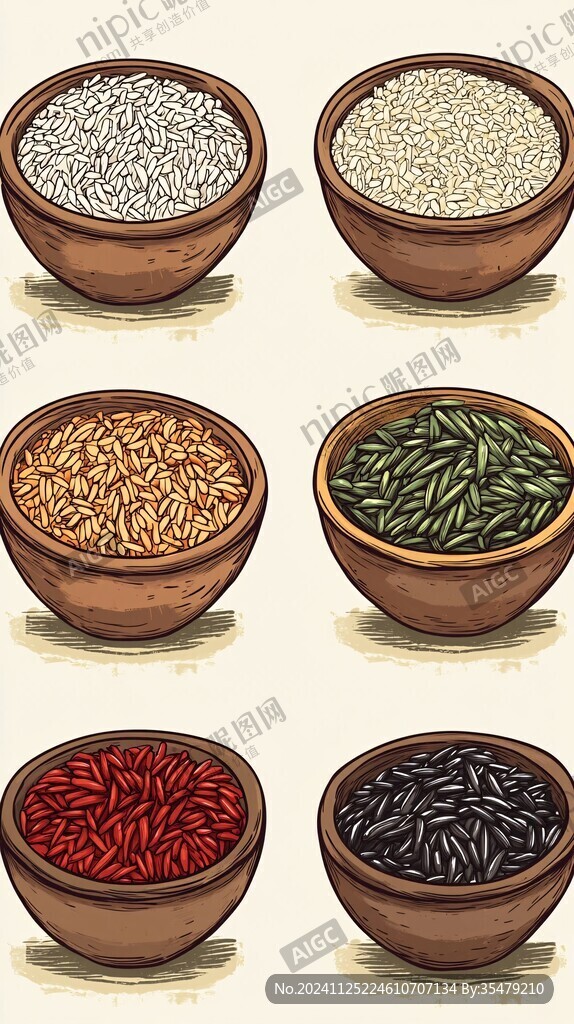 杂粮插画